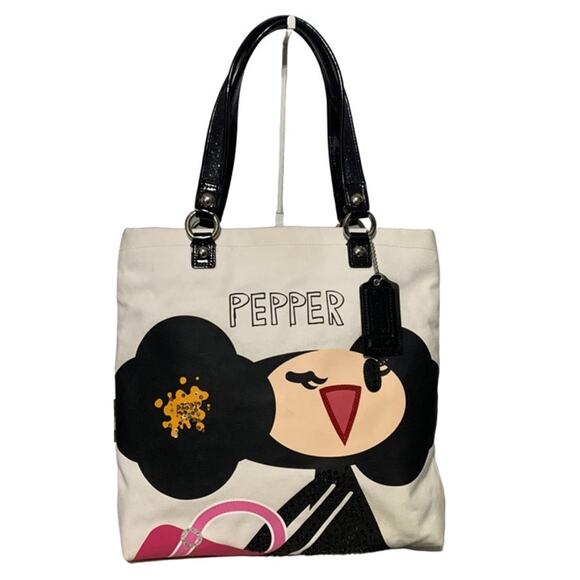 Coach Special Limited Edition Rare Poppy Pepper Slim Tote 2010 - Picture 1 of 11